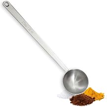 Tablecraft 2 Tablespoon Coffee Scoop, Stainless Steel, 9 Inch Long Handle Measuring Spoon, 30ml Two Tbsp Capacity, Restaurant, Cafe or Home Use
