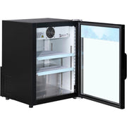 Global Industrial Countertop Merchandising Refrigerator by Nexel – 4.9 cubic_feet, Steel, Black, Model G138BMF-HC