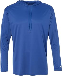 Badger B-Core Long Sleeve Hooded T-Shirt 2XL Royal