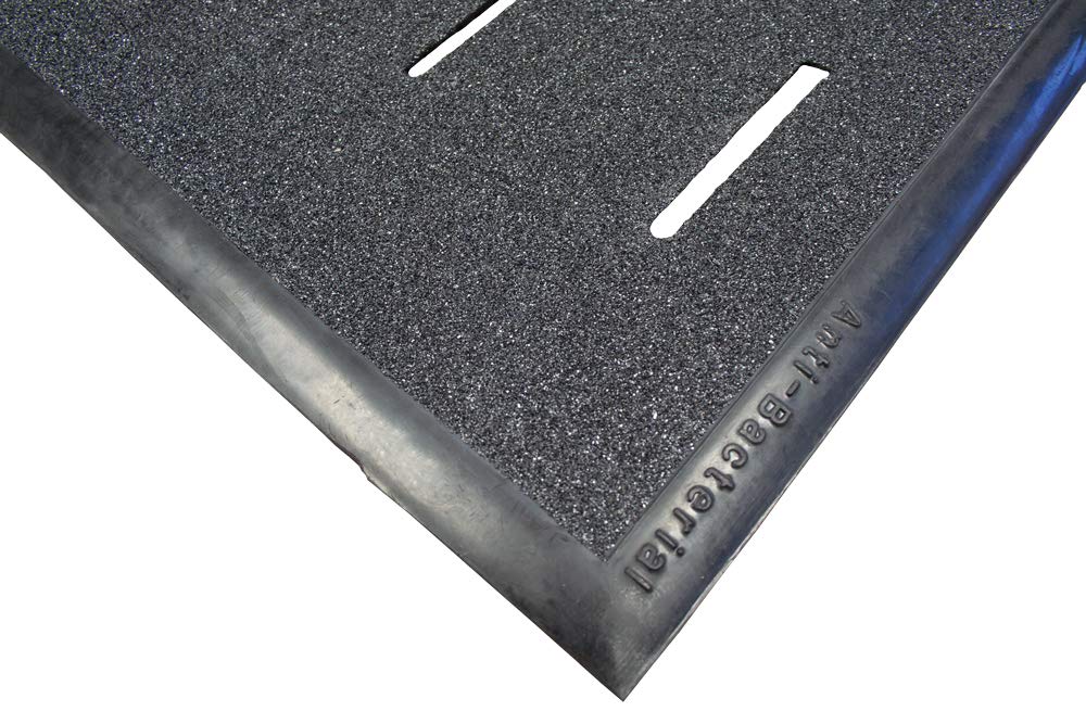 Grip Black Slip Resistant Floor Mat by SR Max – 3' x 5' (Rectangular), Rubber, Black, Model SRMAT