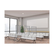 Impromptu Screen Gray Clear Acrylic 42" x 72" by Safco – Steel (frame); Translucent Polycarbonate, Clear, Model 8510GRCL