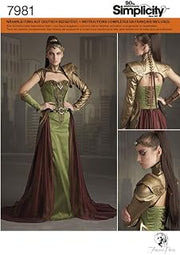 Simplicity Pattern 7981 Warrior Costume, 32-40