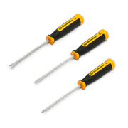 3 Piece Lineman Demolition Screwdriver Set by GEARWRENCH – #2 x 6";5/16” x 6";Staple Remover, Molten Orange & Black, Model GWSD3PCSETU