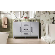 Grey Millie Bathroom Vanity by by Elegant Lighting – Solid wood and MDF, Gray, Model VF29354DGR