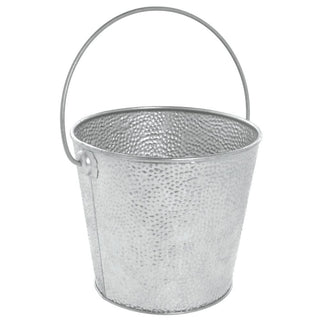 Round Pail by Tablecraft – 5 Quart, Alloy Steel, Silver, Model GT87