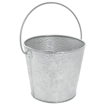 Round Pail by Tablecraft – 5 Quart, Alloy Steel, Silver, Model GT87