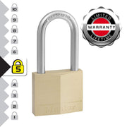 Solid Brass Padlock with Key by Master Lock – 1 Pack, Brass, Model 140DLF