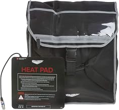 Vollrath VPB516 Insulated Pizza Delivery Bag (Includes: Heating Pad), Nylon, Black - 17.5" x 17.5" x 9"