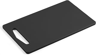 LINDEN SWEDEN Anita Cutting Board with Handle - Safe for Meat and Produce, Won't Dull Knives - Slim, Lightweight Design for Easy Storage - Durable, Dishwasher-Safe, Sm, Black, Small - 9, 25” x 6”