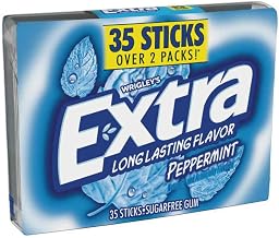 Extra Peppermint Sugar Free Gum Stick, 35 count per pack -- 48 per case.