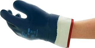 Ansell 27-805-10 Hycron Nitrile Coated Gloves, Size 10, Blue (Pack of 12)