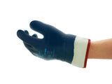 Hycron Nitrile Coated Gloves by Ansell – Size 10, Nitrile-Coated Jersey, Blue, Pack of 12, Model 27-805-10