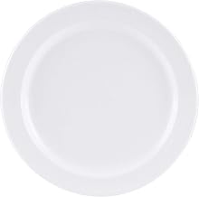 Thunder Group Nustone white melamine dinnerware collection 9 inch, round dinner plate, comes in dozen