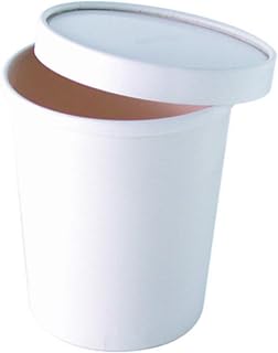 PacknWood 210SOUP24 - white soup cups with lids-paper soup cups for wedding- soup cups recyclable - White Soup Cup 96 mm 650 ml - 500 per case