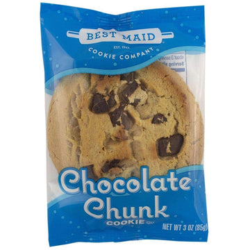 Best Maid Individually Wrapped Chocolate Chunk Cookie by Best Maid Cookies – 3 Ounce (Pack of 144), Pack of 144