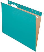 Pendaflex Recycled Hanging Folders, Letter Size, Aqua, 1/5 Cut, 25/BX (81616)