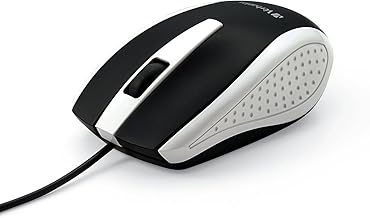 Verbatim Wired USB Computer Mouse - Corded USB Mouse for Laptops and PCs - Right or Left Hand Use, White 99740, 1.4" x 2.4" x 3.9" | Optical technology with scroll wheel and USB-A connection for notebooks, ultrabooks and desktops
