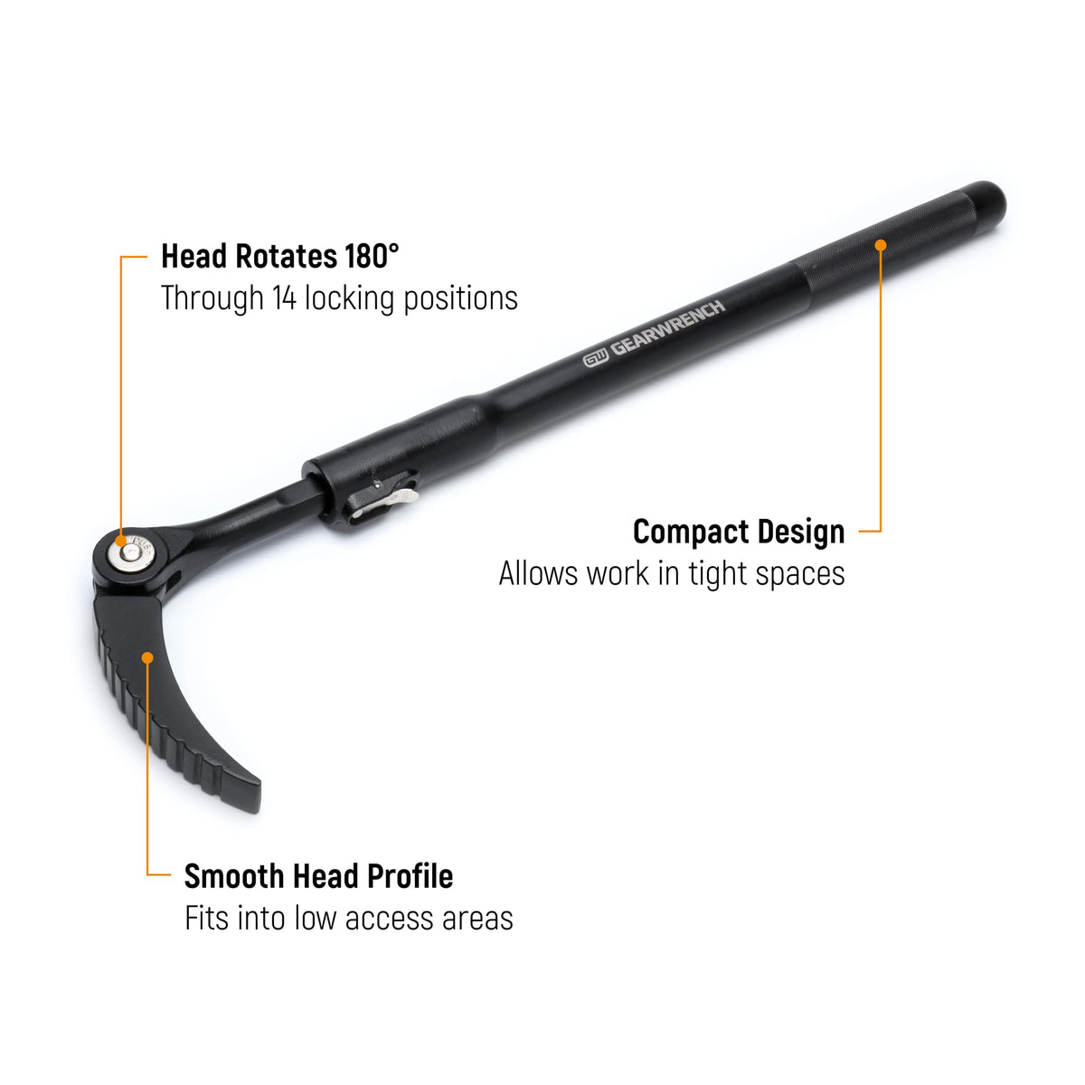 33" Extendable Indexing Pry Bar by GEARWRENCH – 33", 82220, Black, Model 82220