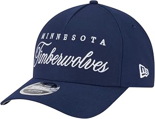New Era Minnesota Timberwolves 9FORTY M-Crown A-Frame Snapback Hat (US, Alpha, One Size, Navy)