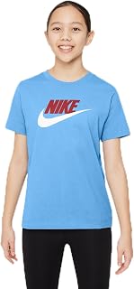 Nike Unisex Big Kids' Sportswear Club T-Shirt (Large Swoosh Logo) - Boys and Girls