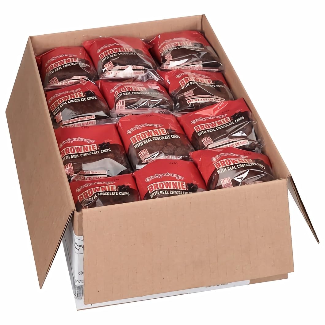 Fudgy Brownies with Real Chocolate Chips | Individually Wrapped Bulk Snacks | 3 oz by Otis Spunkmeyer – 3 Ounce (Pack of 48), Pack of 48