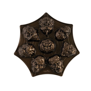 Monster Mask Cakelet by Nordic Ware – 4 Cup Capacity, 4.0 cups, Aluminum, Bronze, Model 95948