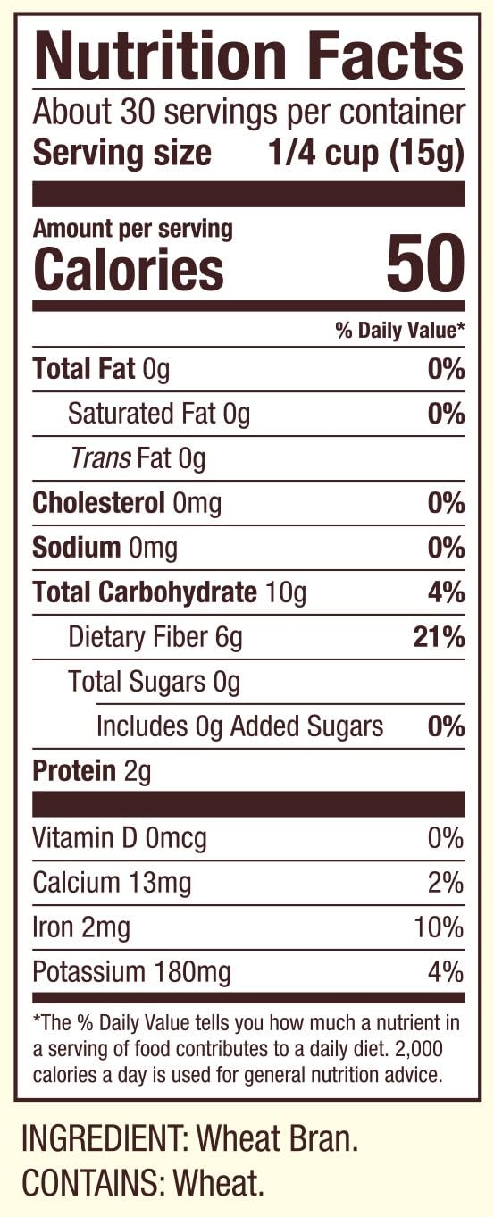 Wheat Bran by Bob's Red Mill – 16 Ounce (Pack of 4), Pack of 4, Model P101430