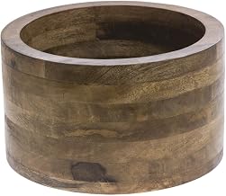 HUBERT Display Riser Wooden Mango Wood - 12"Dia x 7"H