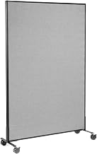 Global Industrial 48-1/4"W x 75" H Mobile Office Partition Panel, Gray