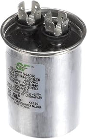 Trane Capacitor; 15Mfd 370/440V Round Run Capacitor