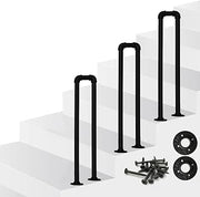 Wrought Iron for Outdoor Steps 3.1ft Safe Stair Railing with Installat Kit for Garden Porch Ga and Yard - Metal Support for Easy Access