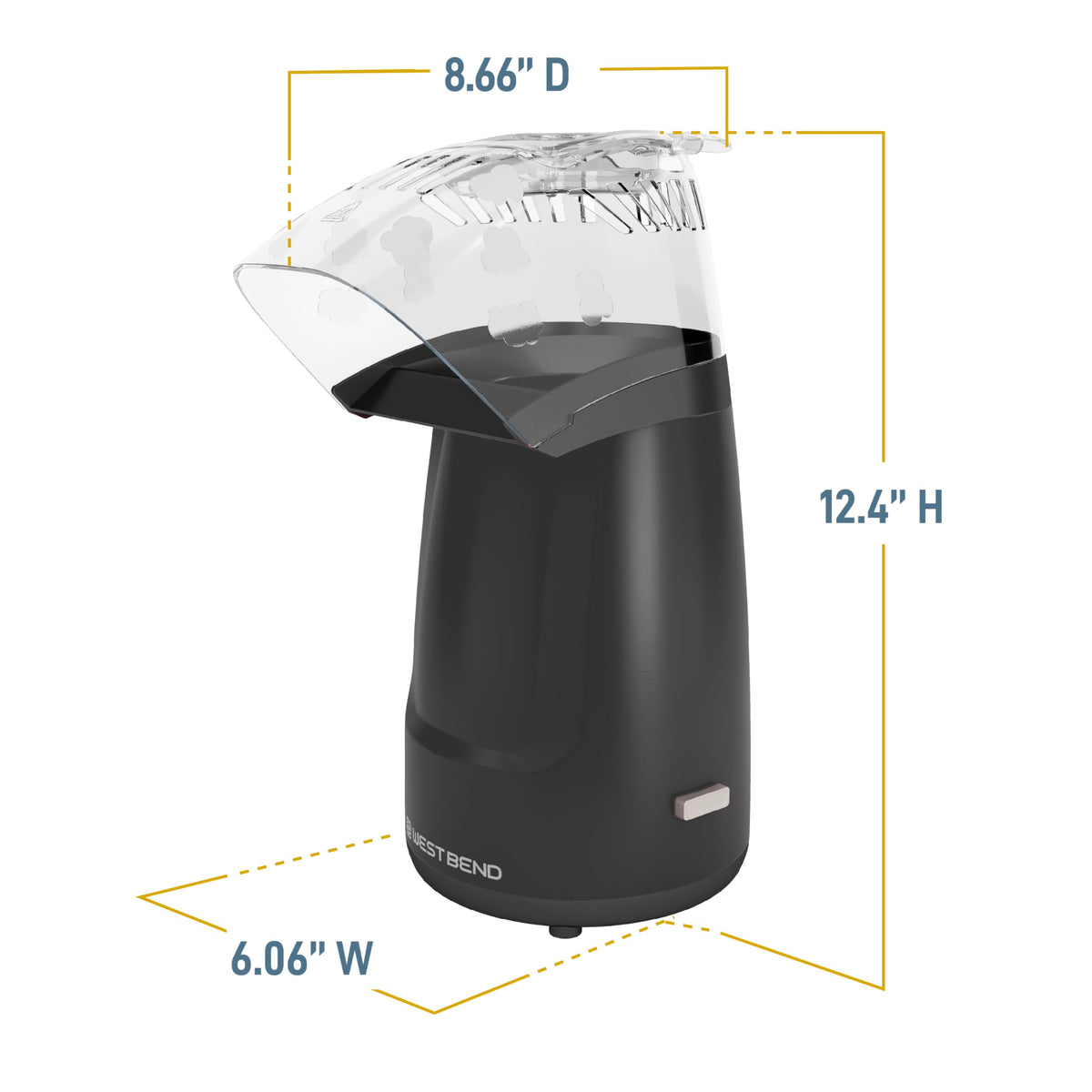 West Bend 4-Quart / Black / 4.0 quarts Popcorn Poppers
