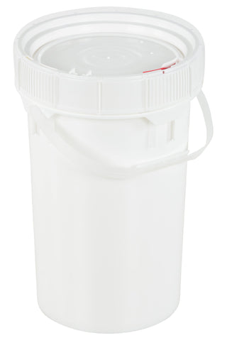 6.5G ScrewTop Pail & Lid White by Vestil – One Size, Blend, Multicolor, Model PAIL-SCR-65-W