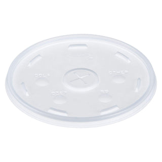 Dart Translucent Straw-Slotted Plastic Lid, 32SL (500 Count)
