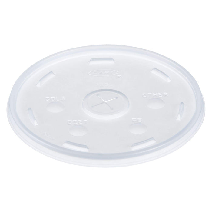 Dart Translucent Straw-Slotted Plastic Lid, 32SL (500 Count)