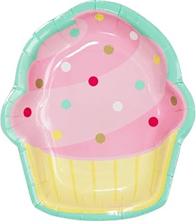 Creative Converting Bakery Sweets Shaped Plates, 8 Count