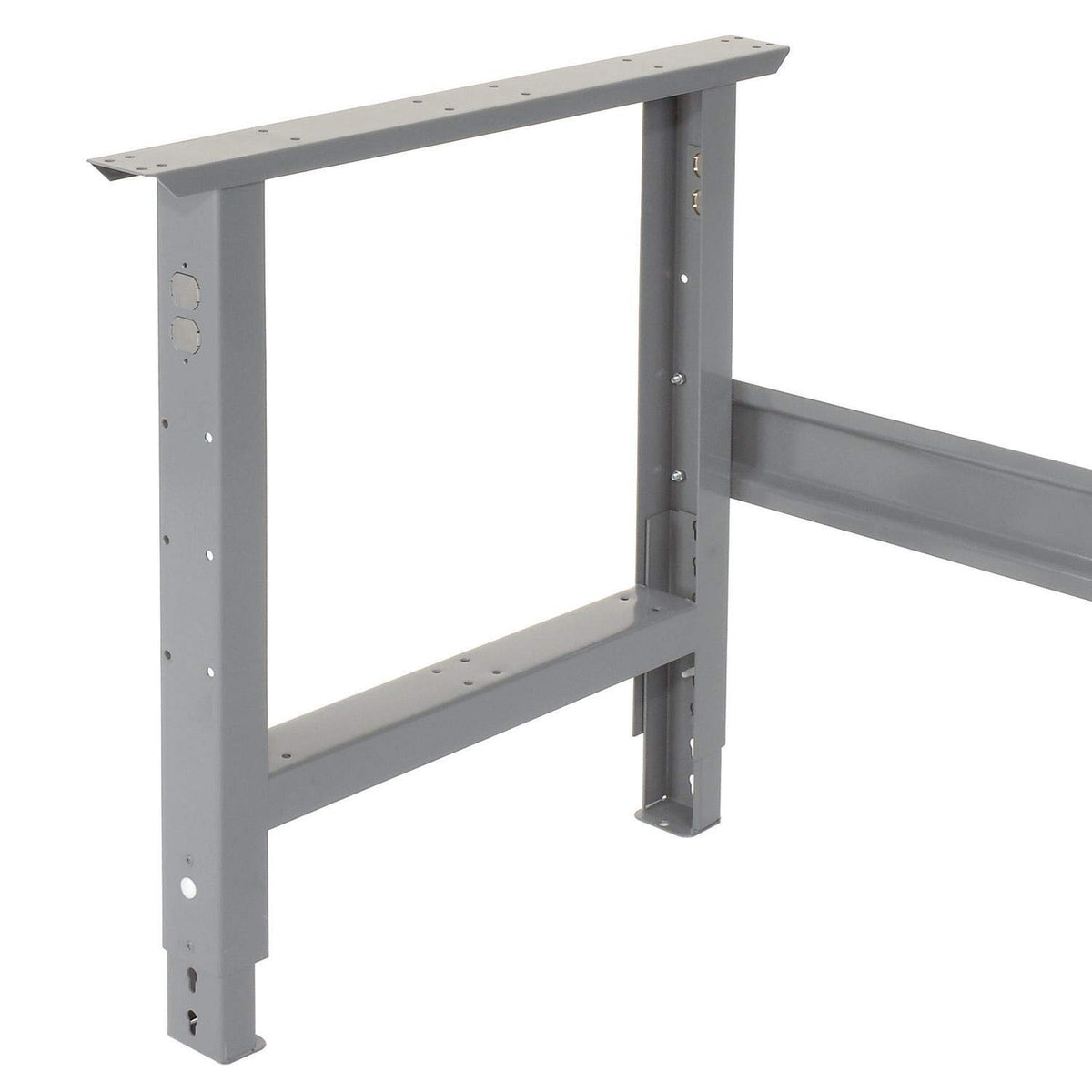 Adjustable Height Workbench C-Channel Leg by Global Industrial – 36"L x 72"W x 3"H, Steel, Gray, Model 183986