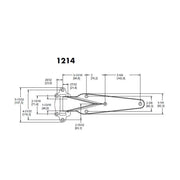 Reversible Heavy Duty Iron Strap Hinge for Walk-in Freezer/Refrigerator (Select Offset from 1-1/8" to 1-1/2") (Offset: 1-1/2") by Kason – Offset: 1-1/2", Iron, Model 1214 Series