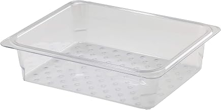 Cambro 23CLRCW135 Clear Colander Food Pan, 1/2 Size, 3” Deep Case of 6