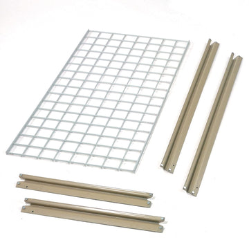 Additional Level with Wire Deck by Global Industrial – 24"L x 48"W x 1"H, Alloy Steel, Tan, Model 581094
