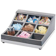 9 Section Condiment Holder by CAL-MIL – Wood, Model 3801-83