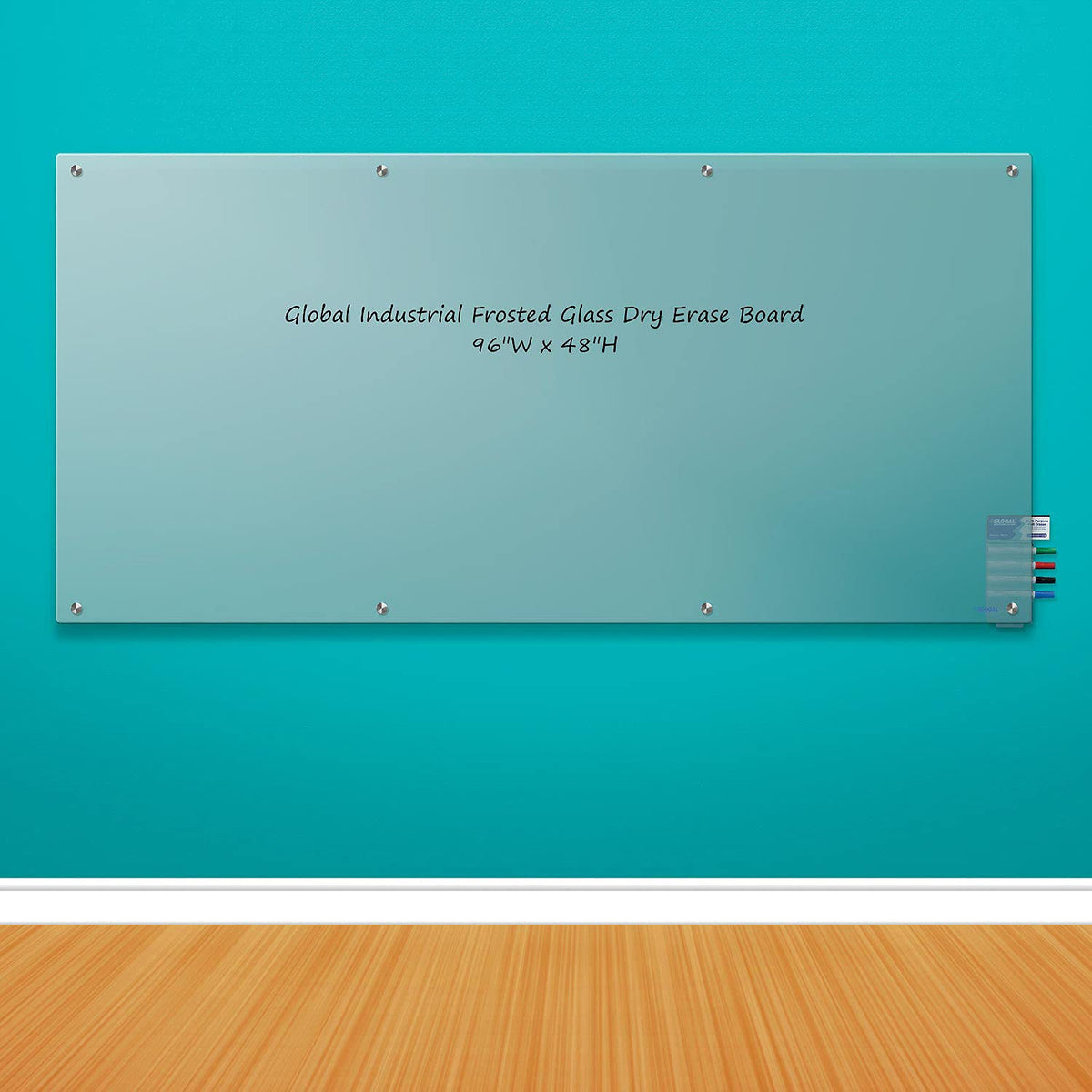 96" W x 48" H Frosted Glass Dry Erase Board by Global Industrial – 96"W x 48"H, Glass, Frosted, Model 695468