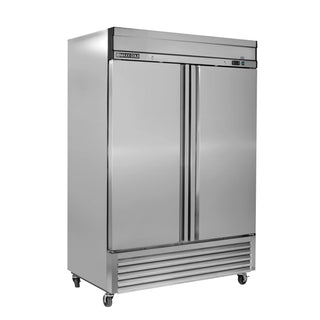 54-Inch-Wide Double Door Reach-In Freezer in Stainless Steel with 42.9 Cu Ft Storage by MAXX Cold – 49 cubic feet, 42.9 cubic_feet, Silver, Model MXSF-49FDHC