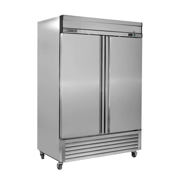 54-Inch-Wide Double Door Reach-In Freezer in Stainless Steel with 42.9 Cu Ft Storage by MAXX Cold – 49 cubic feet, 42.9 cubic_feet, Silver, Model MXSF-49FDHC