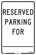 Global Industrial Reserved Parking For, 18x12, .080 Aluminum