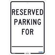 Reserved Parking For by Global Industrial – Aluminum, Silver, Model GLOTM6J