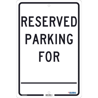 Reserved Parking For by Global Industrial – Aluminum, Silver, Model GLOTM6J