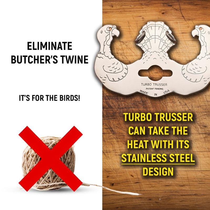 Turbo Trusser Turkey Trusser, Stainless Steel, Silver