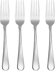 Oneida Flight Dinner Forks Silverware Set for 4, Flatware | mirror finish, dishwasher safe | cutlery set for kitchen and dining, utensil set, heavy duty, kitchen essentials