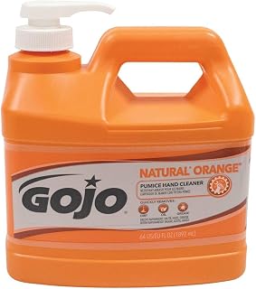 GOJO 0958-04 1/2 Gallon Pump Bottle Gray Natural Orange B